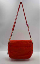 Load image into Gallery viewer, Authentic Tory Burch Womens Orange Adjustable Strap Lined Crossbody Bag Stained
