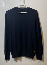 Load image into Gallery viewer, Arturo Calle Mens Navy Blue Long Sleeve V-Neck Pullover Sweater Size Medium
