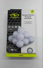 Load image into Gallery viewer, Athletic Works White Hollow Dimpled Plastic Practice Golf Balls 15 Pack
