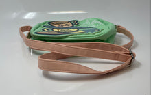 Load image into Gallery viewer, Disney Girls Green Printed Adjustable Strap Zip Top Lined Crossbody Bag
