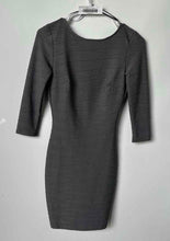 Load image into Gallery viewer, Guess Womens Gray Textured 3/4 Sleeve Open Back Bodycon Dress Size XS With Tag
