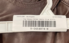 Load image into Gallery viewer, Gap Womens Brown Faux Leather High Rise Vintage Slim Trouser Pants Size 4/27R
