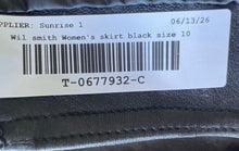 Load image into Gallery viewer, Willi Smith Womens Black Leather Flat Front Back Zip Short Mini Skirt Size 10
