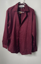 Load image into Gallery viewer, Nine West Mens Burgundy Classic Fit Long Sleeve Button-Up Shirt Size Medium
