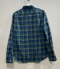 Load image into Gallery viewer, Nautica Mens Green Blue Long Sleeve Classic Fit Stretch Button-Up Shirt Size L
