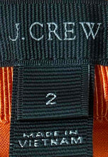 Load image into Gallery viewer, J.Crew Womens Orange Linen Side-Zip Ruffle Short A-Line Skirt Size 2
