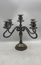 Load image into Gallery viewer, Godinger Silver-Tone Vintage Style Five Arm Candle Holder Candelabra Collectible
