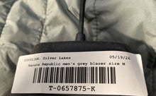 Load image into Gallery viewer, Banana Republic Mens Gray Long Sleeve Pockets Two-Button Blazer Size M
