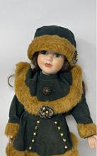 Load image into Gallery viewer, The Anastasia Collection Porcelain Doll In Removable Yellow Green Dress With Tag
