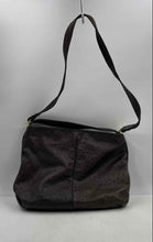 Load image into Gallery viewer, Authentic Furla Womens Brown Ostrich Embossed Leather Shoulder Handbag Stained
