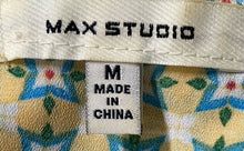 Load image into Gallery viewer, Max Studio Womens Multicolor Floral Print Short Sleeve Pullover Blouse Top Sz M
