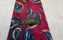 Load image into Gallery viewer, L'Uomo Mens Multicolor Paisley Print Adjustable Designer Tie
