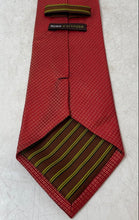 Load image into Gallery viewer, BCBG Attitude Mens Red Printed Silk Keeper Loop Adjustable Formal Pointed Tie
