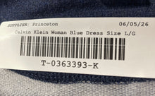 Load image into Gallery viewer, Calvin Klein Womens Blue Short Sleeve Hooded Drawstring Mini Dress Size Large
