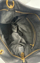 Load image into Gallery viewer, Authentic Marc By Marc Jacobs Womens Black Leather Zip Top Tote Bag Stained
