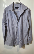 Load image into Gallery viewer, Tommy Hilfiger Mens Blue Printed Athletic Fit Stretch Dress Shirt Size 16 1/2
