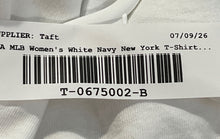 Load image into Gallery viewer, Knights Apparel Womens White Navy New York Yankees CSA MLB T-Shirt Sz XL W/ Tag
