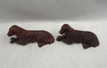 Load image into Gallery viewer, Lot Of 2 Pieces Brown Metal Home Decorative Sitting Dog Figurine Collectible
