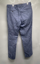 Load image into Gallery viewer, Murano Mens Blue Linen Alex Fit Slash Pocket Flat Front Dress Pants Size 34/30
