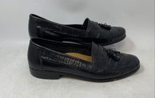 Load image into Gallery viewer, Giorgio Brutini Mens Black Leather Round Toe Tassel Loafer Shoes Size 10 D
