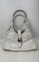 Load image into Gallery viewer, Michael Kors Womens White Leather Inner Pocket Double Handle Shoulder Handbag

