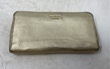 Load image into Gallery viewer, Kate Spade New York Womens Gold-Tone Leather Card Holder Zip-Around Wallet
