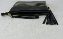 Load image into Gallery viewer, Womens Multicolor Striped Print Tassel Card Holder It Beach Wristlet Wallet
