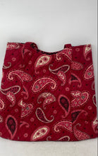 Load image into Gallery viewer, Vera Bradley Womens Red Black Paisley Print Double Handle Shoulder Bag
