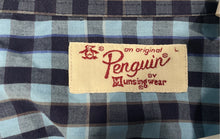 Load image into Gallery viewer, Original Penguin Mens Blue Black Check Long Sleeve Button-Up Shirt Size L
