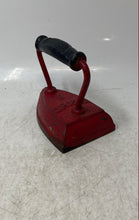 Load image into Gallery viewer, Antique Ober Manufacturing Co. Red Black Cast Iron Handled Flatiron Collectible
