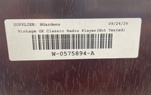 Load image into Gallery viewer, Vintage GE 7-4135A Tabletop AM/FM Classic Radio &amp; Cassette Player Not Tested
