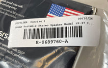 Load image into Gallery viewer, iHome iP-37 Black Portable Stereo Speaker For iPhone And iPod In Box Untested

