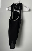 Load image into Gallery viewer, Express Womens Black Embellished Deep Scoop Neck Racerback Tank Top Size Small
