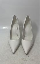 Load image into Gallery viewer, Zara Womens White Leather Pointed Toe Slip-On Pump Heels Size EUR 40
