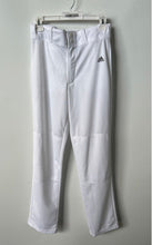 Load image into Gallery viewer, Adidas Mens White Flat Front Pockets Straight Leg Baseball Pants Size Large
