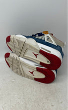 Load image into Gallery viewer, Nike Boys Air Jordan 4 DR6952-400 Blue White Red Lace-Up Sneakers Shoes Sz 5.5Y
