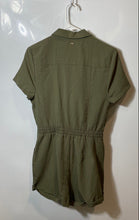 Load image into Gallery viewer, Guess Womens Green Short Sleeve Front Zipper Utility One-Piece Romper Size S
