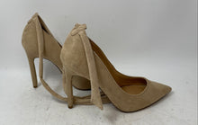 Load image into Gallery viewer, Express Womens Beige Pointed Toe Ankle Tie High Stiletto Pump Heels Size 6
