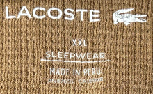 Load image into Gallery viewer, Lacoste Mens Brown Waffle Knit Thermal Long Sleeve Lounge Sleepshirt Size XXL
