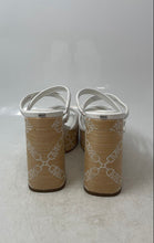 Load image into Gallery viewer, Michael Kors Womens Corrine White Beige Slip-On Block Platform Sandals Size 8M
