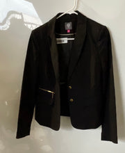 Load image into Gallery viewer, Vince Camuto Womens Black Long Sleeve Peak Lapel Two-Button Blazer Jacket Sz 10
