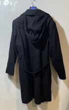 Load image into Gallery viewer, Michael Kors Womens Black Long Sleeve Belted Hooded Trench Coat Size 2X
