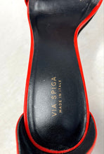 Load image into Gallery viewer, Via Spiga Womens Faxon Orange Patent Leather Ankle Strap Sandals Size 6.5M
