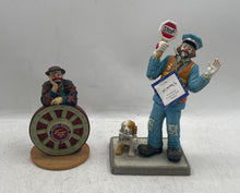Load image into Gallery viewer, Lot Of 2 Assorted Multicolor Emmett Kelly Jr. Limited Edition Clown Figurines
