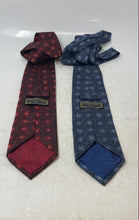 Load image into Gallery viewer, Luciano Gatti Mens Blue Red Printed Adjustable Pointed Ties 2 Pieces Units
