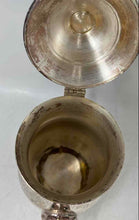 Load image into Gallery viewer, Vintage Silver-Tone Ornate Handle Hinged Pointed Finial Lid Tea Kettle
