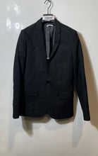Load image into Gallery viewer, Calvin Klein Mens Black Long Sleeve Collared One-Button Blazer Size S/P
