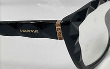 Load image into Gallery viewer, Authentic Swarovski Women's Black Glasses With Crystal Accents
