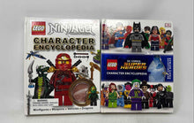 Load image into Gallery viewer, Lot Of 2 Pcs Assorted DK Lego Character Encyclopedia Books Missing Figurine
