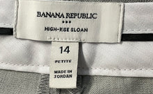 Load image into Gallery viewer, Banana Republic Womens Gray Flat Front High-Rise Sloan Ankle Pants Size 14P
